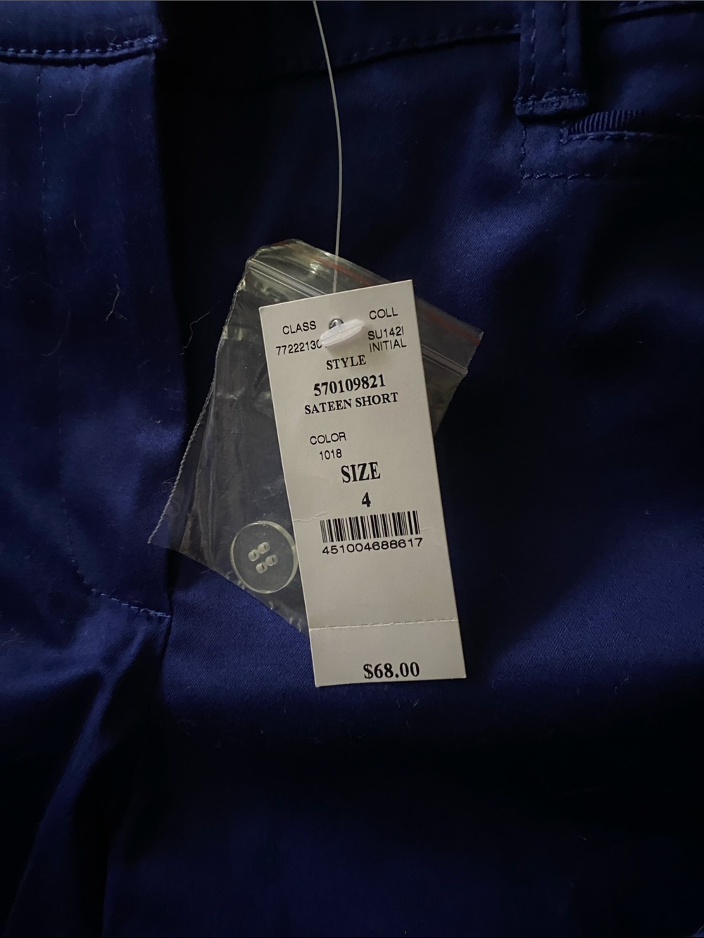 White House Black Market Navy Blue Tailored Bermuda Shorts - Picture 4 of 4